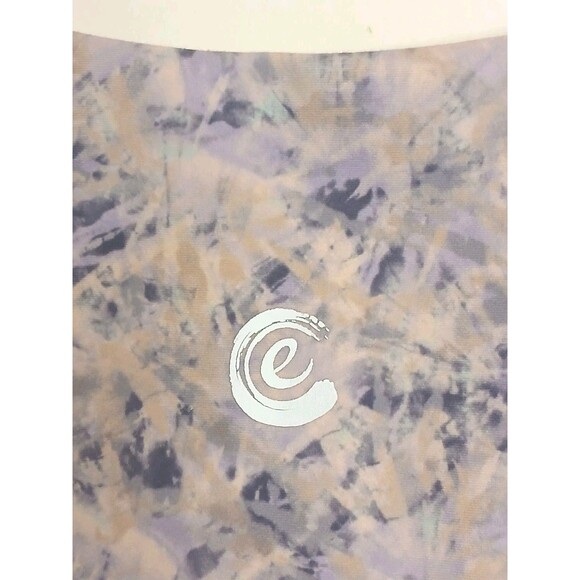 Calme Johnny Was Sports Bra Sz L Endurance Cosmic Purple Print Racer Back - Picture 3 of 11